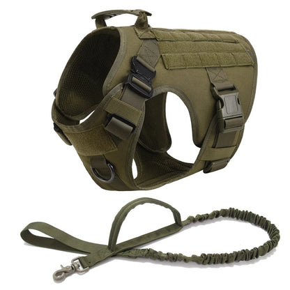 Tactical Military Vest Pet German Shepherd Golden Retriever Tactical  Training Dog Harness and Leash Set For All Breeds Dogs Ai-TechWorld 
