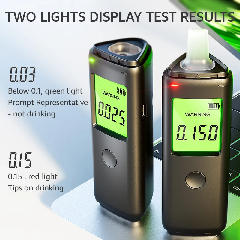 ZW Breathalyzer Rechargeable | Professional-Grade Accuracy | Portable Breath Alcohol Tester for Personal & Professional Use Pro Ai-TechWorld 