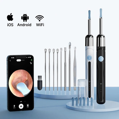 WiFi Endoscope 4.2mm 1080P Ear Picker Camera with Ear Spoon Base for iOS/Android Ear Cleaning Otoscope with Ear Wax Removal Tool Ai-TechWorld 