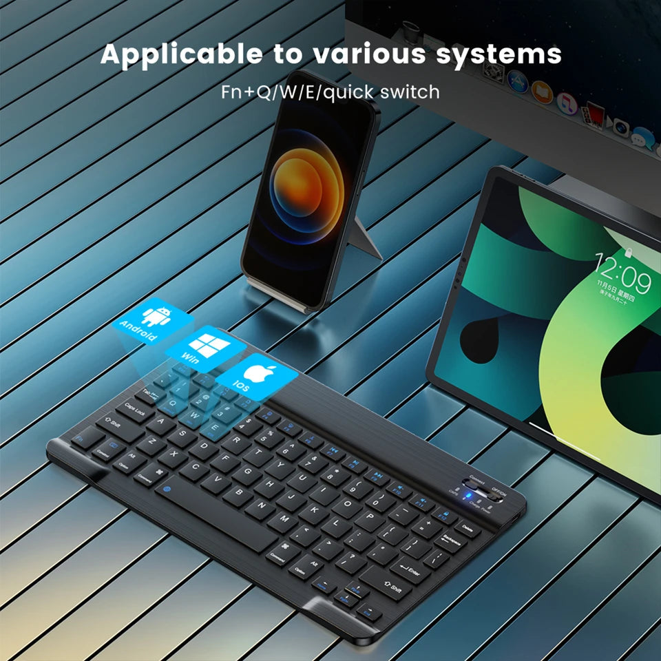 Mini Bluetooth Keyboard Wireless Keyboard Rechargeable For Phone Tablet Russian Spanish Keyboard For Android ios Windows Ai-TechWorld   ai-techworld