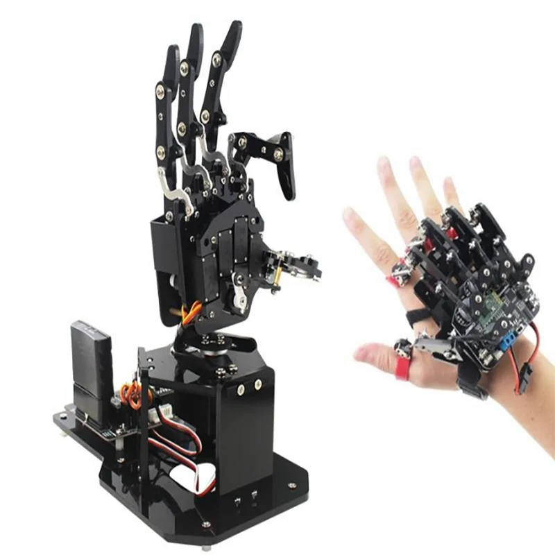 STEM For Arduino STM32 Bionic Robot Palm Hand Manipulator Open Source Code 5 Hands Educational Kit with Ps2/Somatosensory Gloves Ai-TechWorld 
