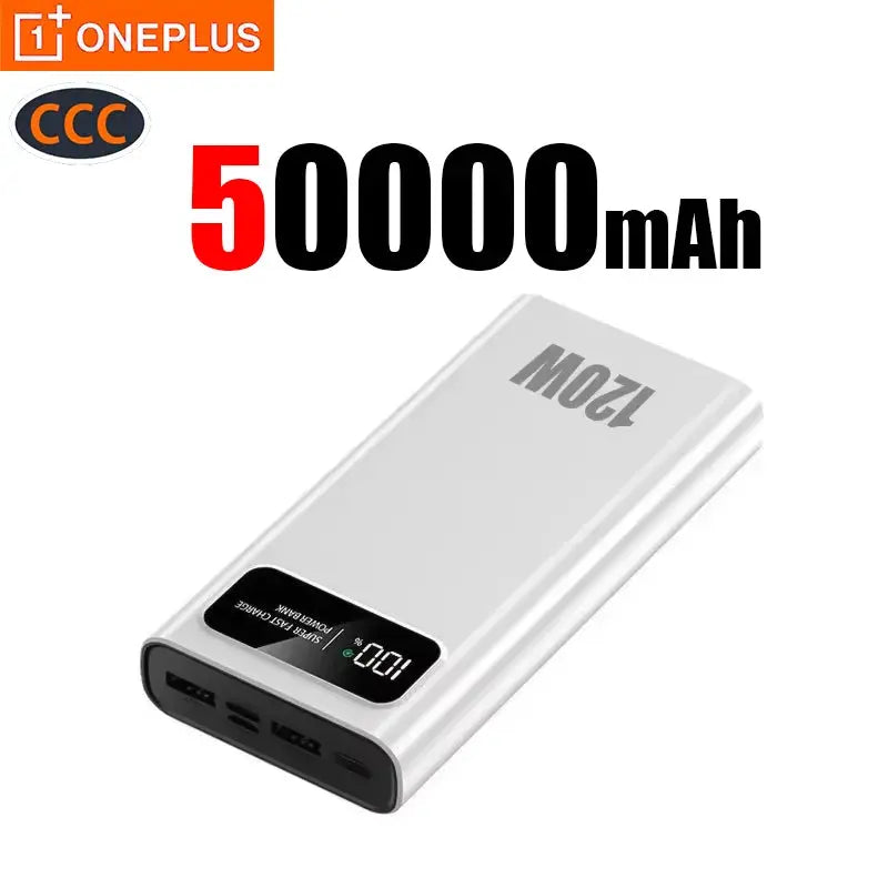 ONEPLUS 500000mAh 120W Super Fast Charging Power Bank High Capacity Battery CCC Certification Power Bank 3C For Iphone Xiaomi Ai-TechWorld 