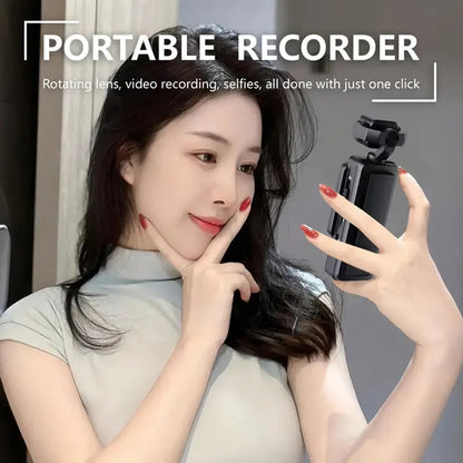 Xiaomi 8K Handheld Sports Camera 180 ° Rotating Mini Portable Anti-shake Camera HD Display WiFi Wearable Night Vision Camera Ai-TechWorld 