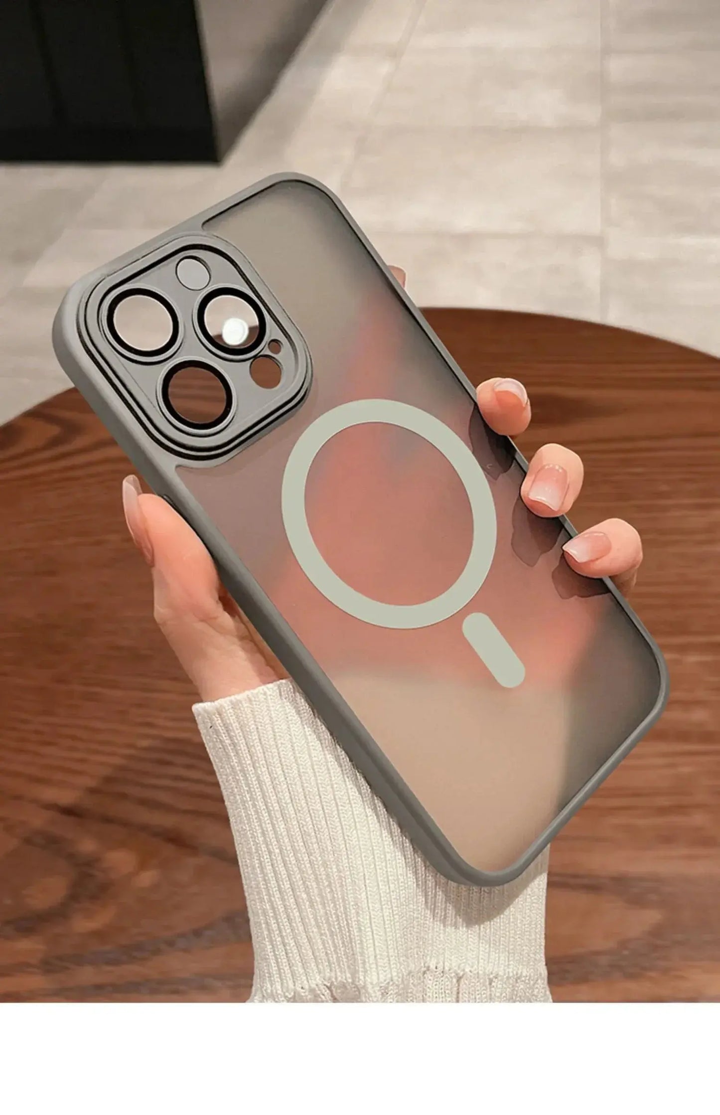 Magnetic Luxury Matte Translucent Armor Shockproof Case For iPhone Ai-TechWorld 