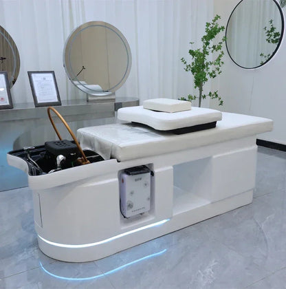 Spa Massage Shampoo Bed for Hair Salon, Commercial Use, Hairdressing Shaving Station, Water Circulation Basin, Beauty Furn, 2025 Ai-TechWorld 