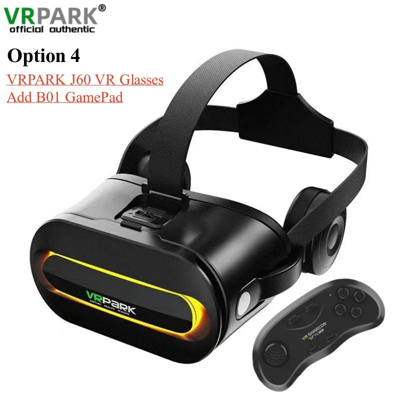 Original J60 4K Wireless Virtual Reality VR Glasses Stereo 3D Videos Google Cardboard Box Headset Helmet for Smartphone Max 6.7" Ai-TechWorld 