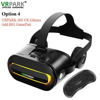 Original J60 4K Wireless Virtual Reality VR Glasses Stereo 3D Videos Google Cardboard Box Headset Helmet for Smartphone Max 6.7" Ai-TechWorld 