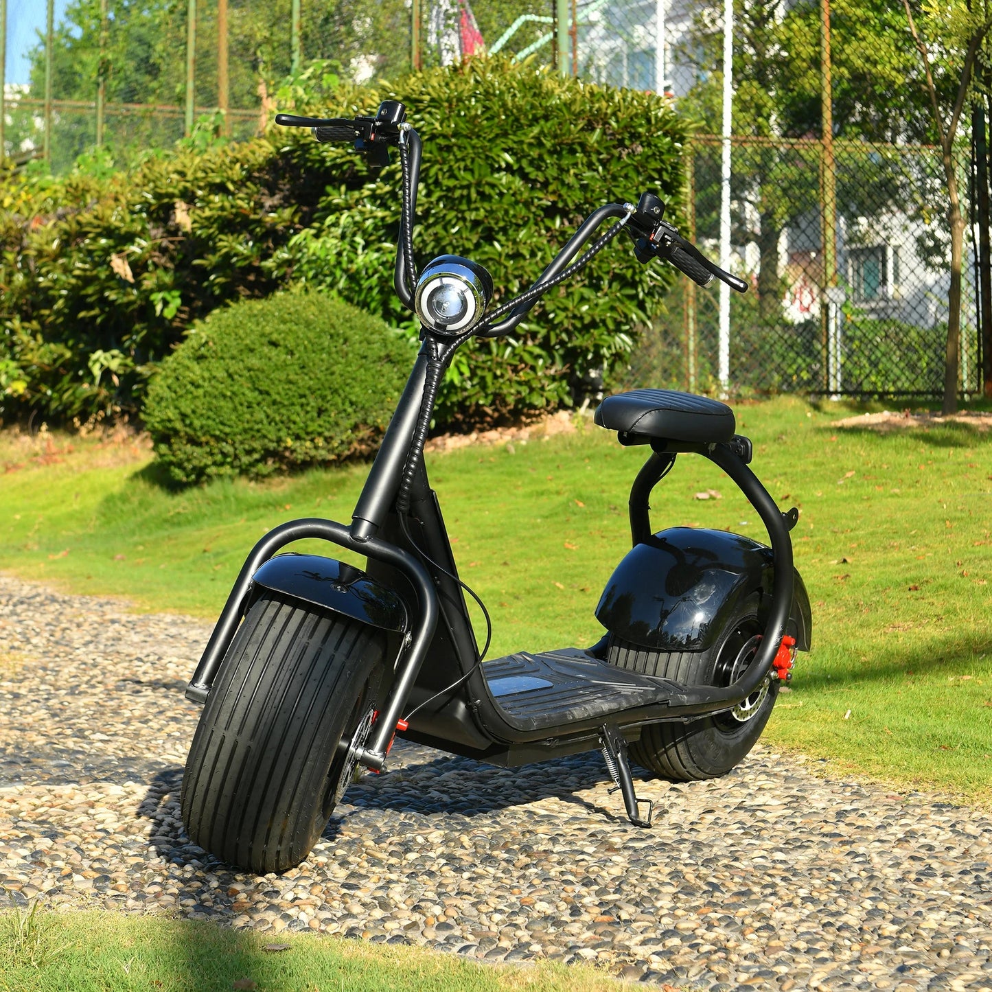 Mini Black Fat Tyre Electric Citycoco Scooter 60V12AH Motorbike E scooter 2000W Commuter electric scooter Ai-TechWorld 