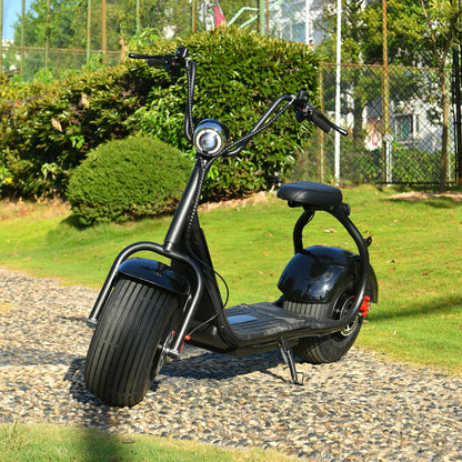 Mini Black Fat Tyre Electric Citycoco Scooter 60V12AH Motorbike E scooter 2000W Commuter electric scooter Ai-TechWorld 