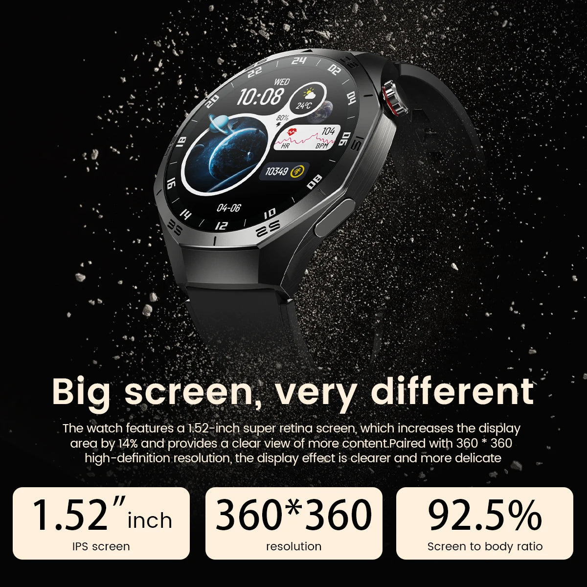 2025New For Android and ios Smart Watch Men AMOLED Screen GPS Motion trajectory Heart Rate Bluetooth Calls SmartWatch Waterproof Ai-TechWorld 