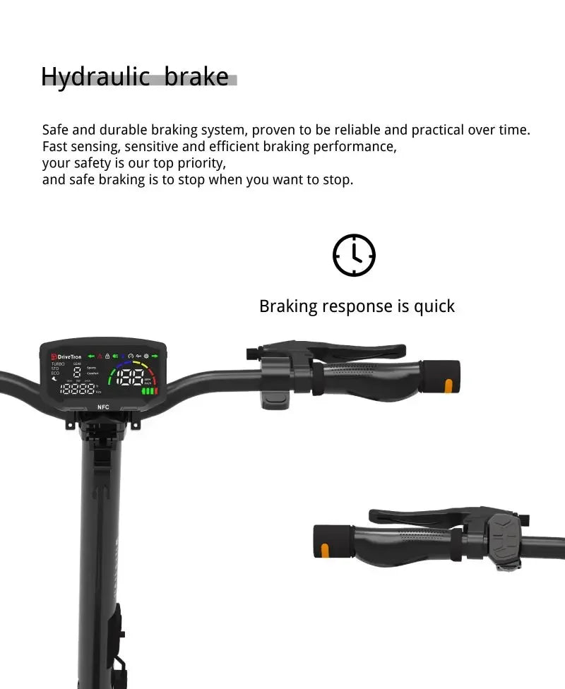 Drive Tron DT06 Adult Electric Scooter, 1200W*2 Motor,60v 23.4Ah Battery ,Folding E-Scooter, E-Mountain Scooter Ai-TechWorld 