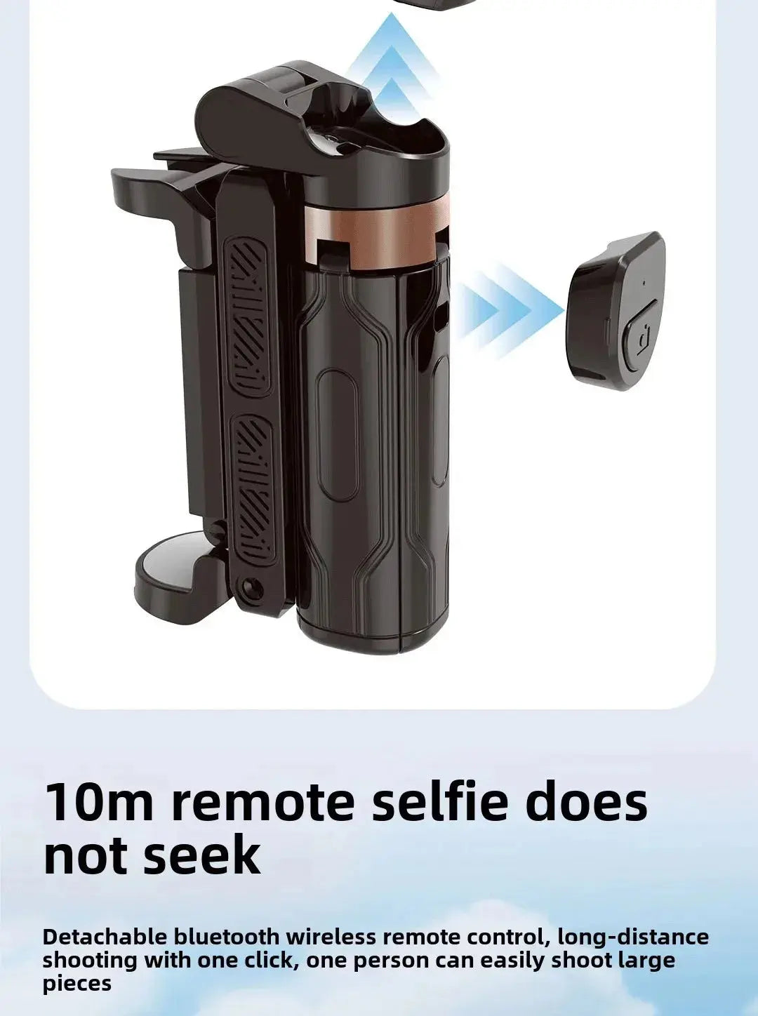 Super Mini Selfie Stick Portable Phone Holder Shooting Aid Versatile Integrated Design Bluetooth Remote For Live Broadcas Ai-TechWorld 