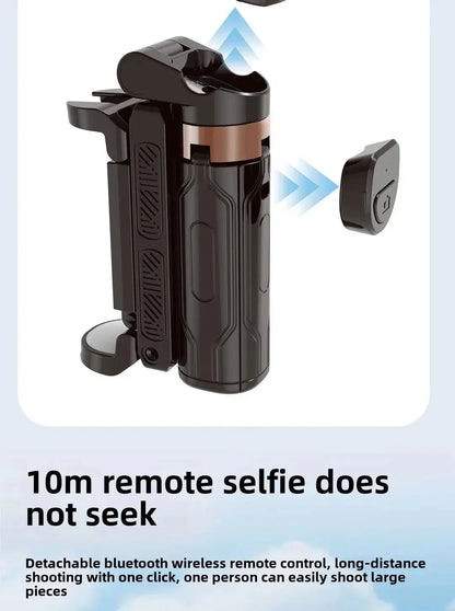 Super Mini Selfie Stick Portable Phone Holder Shooting Aid Versatile Integrated Design Bluetooth Remote For Live Broadcas Ai-TechWorld 