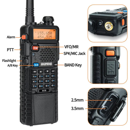 2X BAOFENG M-5R 8W Walkie Talkie 3800mAh Battery Multi Band AM Type-C USB Copy Upgraded UV-5R UV5R Long Range Two Way Ham Radio Ai-TechWorld 