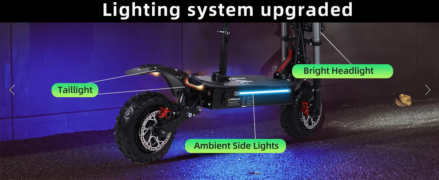6000W High Power Adult Electric Scooter  Off-Road Commute Foldable 60V 38Ah Large Battery 60 Miles Range 50 Mph Fast E-Scooter Ai-TechWorld 