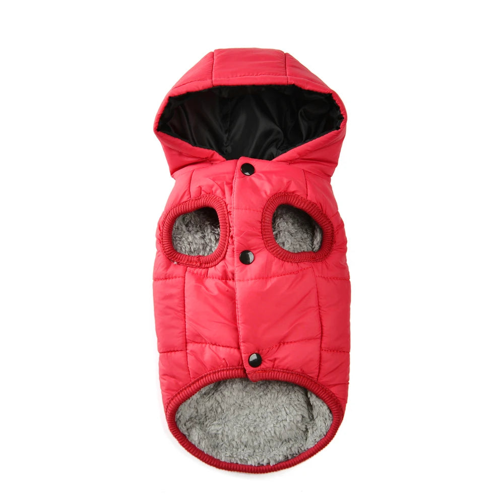 Warm Fleece Dog Coat Hoodie For Small Medium Dogs Winter Puppy Clothes Jacket With D-ring Thick Cozy Pug Dachshund Parka Costume Ai-TechWorld 