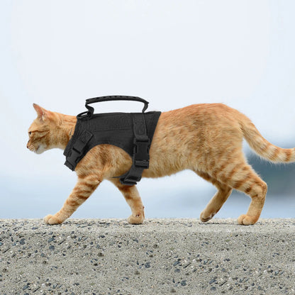 Tactical Puppy Harness Leash For Small Dogs Cats Adjustable Kitten Vest For Military Service Dog Working Training Walking Ai-TechWorld 