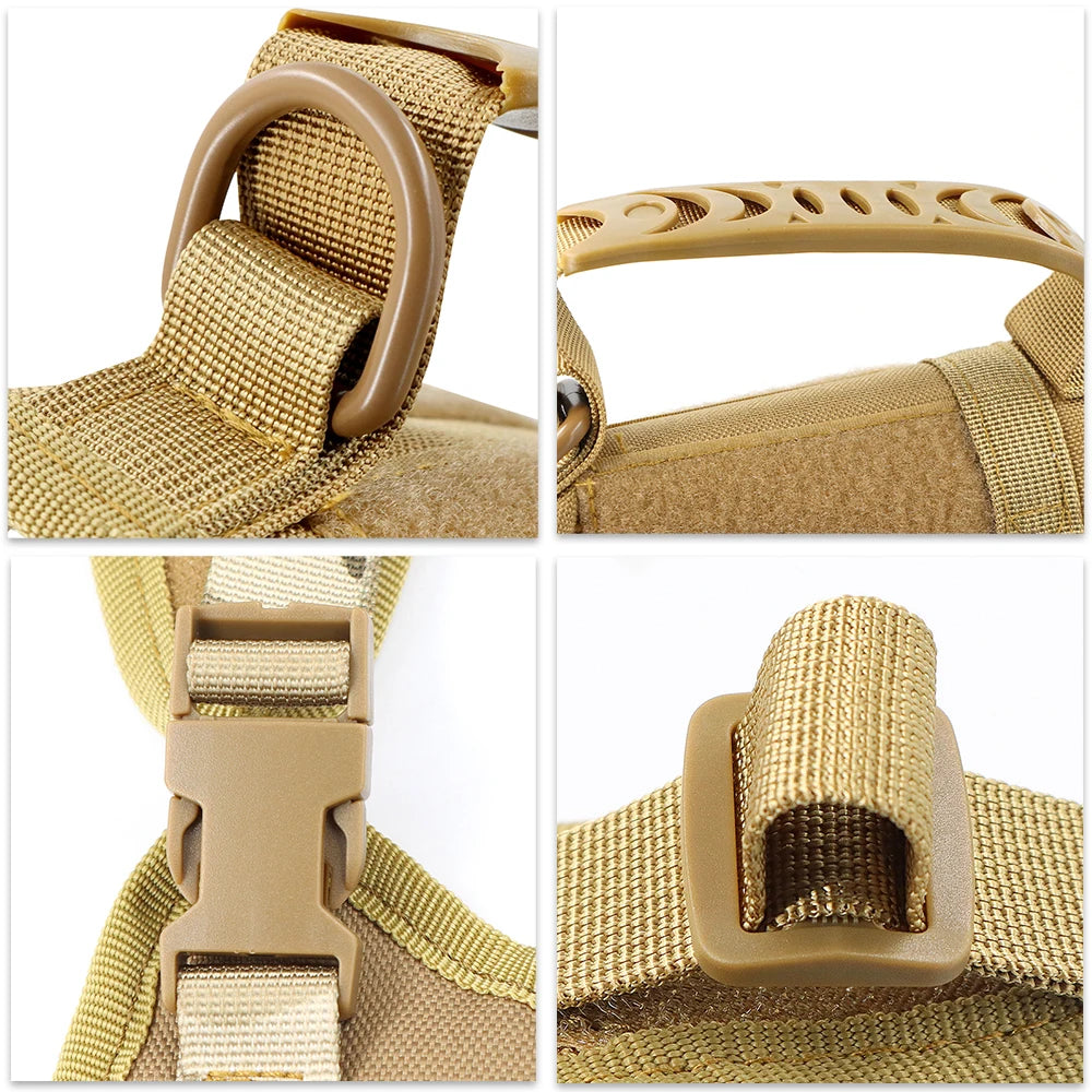 Tactical Puppy Harness Leash For Small Dogs Cats Adjustable Kitten Vest For Military Service Dog Working Training Walking Ai-TechWorld 