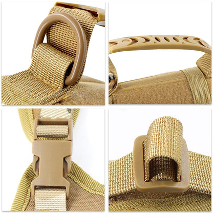 Tactical Puppy Harness Leash For Small Dogs Cats Adjustable Kitten Vest For Military Service Dog Working Training Walking Ai-TechWorld 