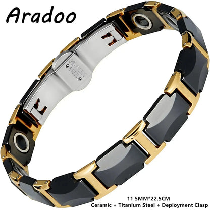 ARADOO Premium Ceramic Bracelet for Men Women with Crescent Design Wristband Jewelry Gifts Ai-TechWorld 