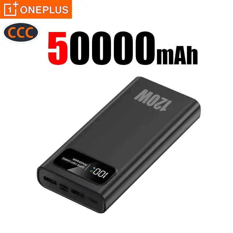 ONEPLUS 500000mAh 120W Super Fast Charging Power Bank High Capacity Battery CCC Certification Power Bank 3C For Iphone Xiaomi Ai-TechWorld 