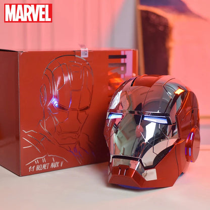 New AutoKing 1:1 Mk5 Iron Man Helmet Cosplay Voice Control Eyes with Light Model Toys for Adult Electric Wearable Christmas Gift Ai-TechWorld 
