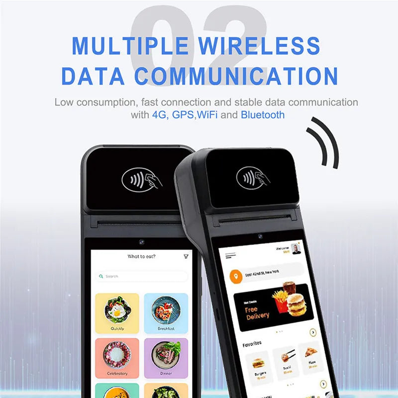 Z92 Android 13 Handheld Terminal POS Printer Portable 58mm Thermal Receipt Printer 4G Bluetooth NFC Ticket Bill POS PDA Ai-TechWorld 