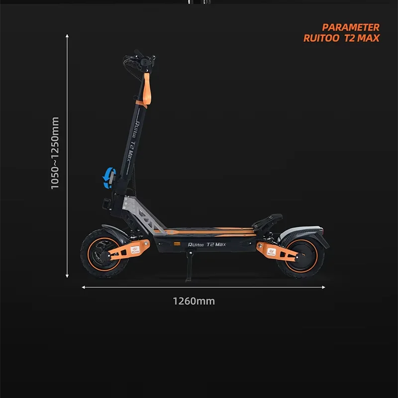 Ruitoo T2Max 1000W Nice design Electric Scooter Folding Two Wheel Scooter for Adults Ai-TechWorld 