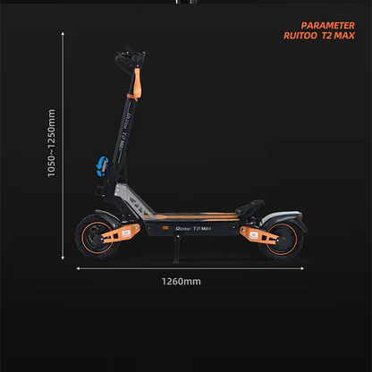 Ruitoo T2Max 1000W Nice design Electric Scooter Folding Two Wheel Scooter for Adults Ai-TechWorld 