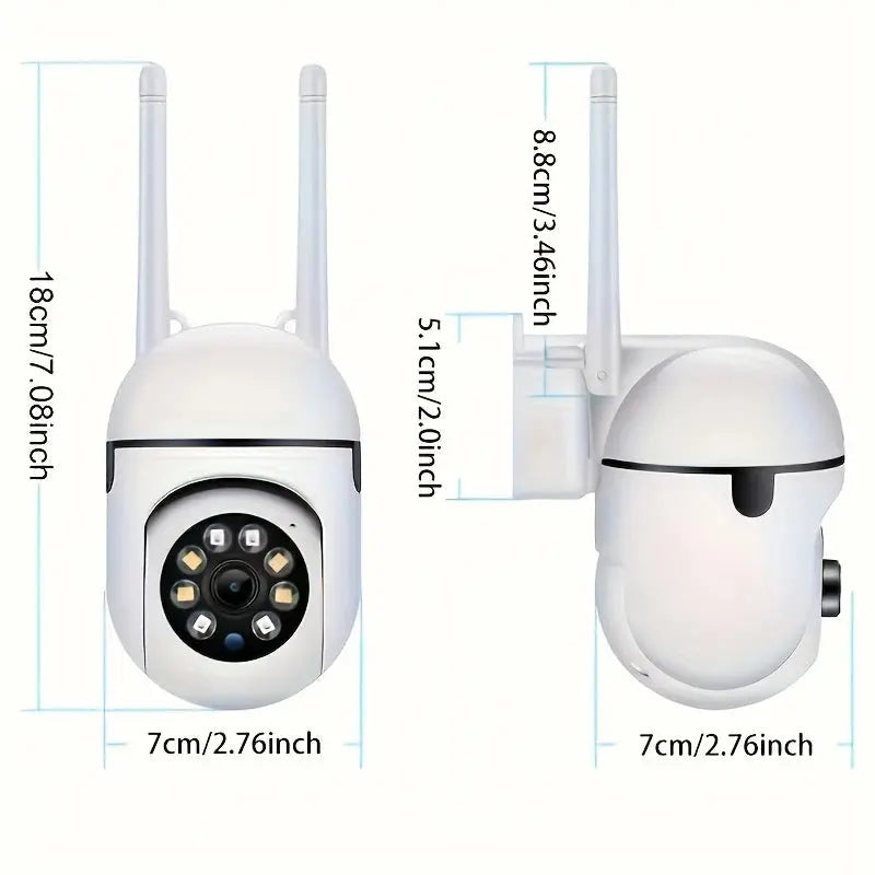 2PC Ease Life APP Wireless 1080P HD Indoor/Outdoor WiFi Security Camera, Color Night Vision, 2-Way Audio, 360° Pan/Tilt/Zoom, Mo Ai-TechWorld 