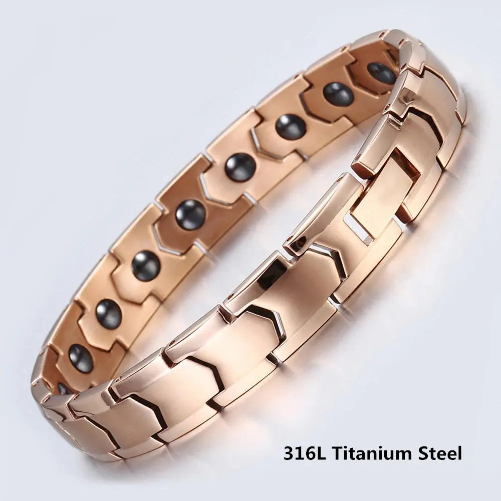 Pure Titanium Hematite Therapy Bracelet Tungsten Ceramic Blood Pressure Slimming Bracelet Weight Loss Bracelet Ai-TechWorld 