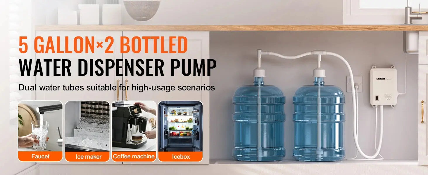 SucceBuy Water Bottle Dispenser Pump System Filter Softener Single/Double Pipe Reverse Osmosis Equipment for Ice Maker Ai-TechWorld 