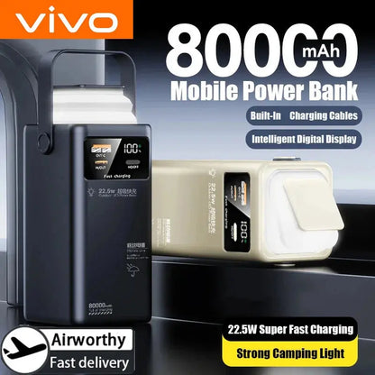 VIVO 80000mAh Power Bank Large Capacity Portable Outdoor Emergency Ai-TechWorld 