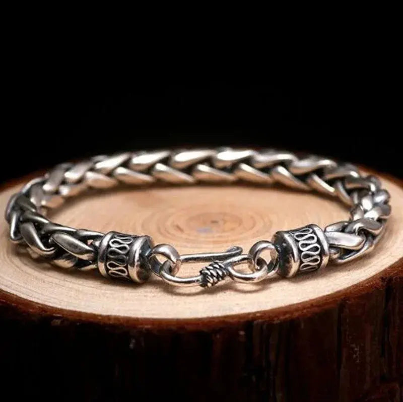 Lion head animal bracelet for men stainless steel braided chain wristband bracelet fashion hip hop jewelry Ai-TechWorld 