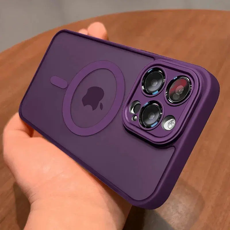 Magnetic Luxury Matte Translucent Armor Shockproof Case For iPhone Ai-TechWorld 