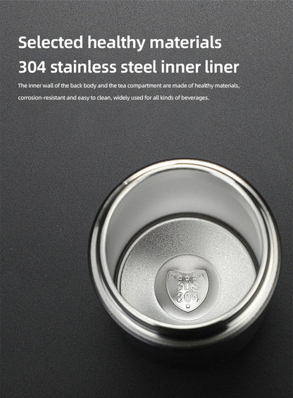 500ml Tea Infuser Vacuum Flask Stainless Steel Insulated Cup with Independent Tea Storage Handle Travel Mug Business Cup Gifts Ai-TechWorld 