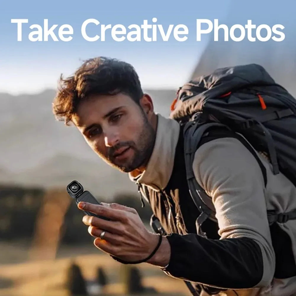 4K Dual lens Pocket Camera WIFI Vlog Camera Outdoor DV 180° Rotatable Anti-shake Bodycam Sports Action Portable Recorder Ai-TechWorld 