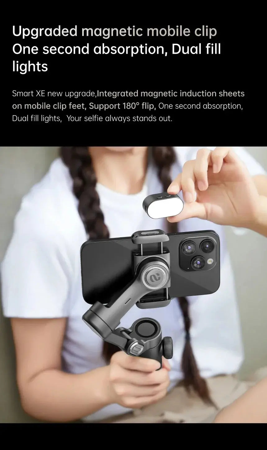 AOCHUAN Smart XE 3-Axis Handheld Gimbal Stabilizer for Smartphone iPhone Android Face Tracking Tiktok Vlog Live Streaming Ai-TechWorld 