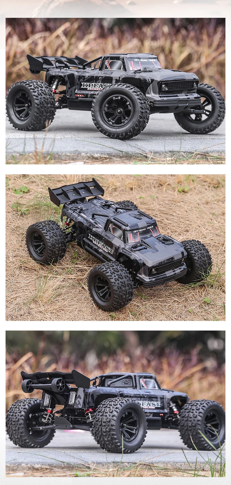KF16 1:12 High Speed Drift Racing 70KM/H Brushless Motor 4WD 3S 3200mah RC Off Road Car Monster Trucks Toys for For Kids Gifts Ai-TechWorld 