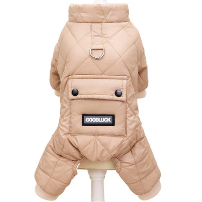 Thicken Warm Dog Jumpsuit Winter Pet Dogs Clothes for Chihuahua Coat Waterproof Hoodie Puppy Overalls Poodle Jacket Pet Apparel Ai-TechWorld 
