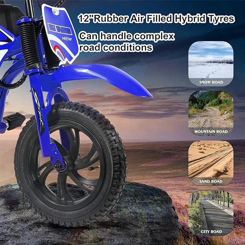25V Electric Dirt Bike 200W Electric Motorcycle Up to 10MPH & 7 Miles Long Range 3-Speed Modes Motorcycle for Kids Ages 3-10 Ai-TechWorld 