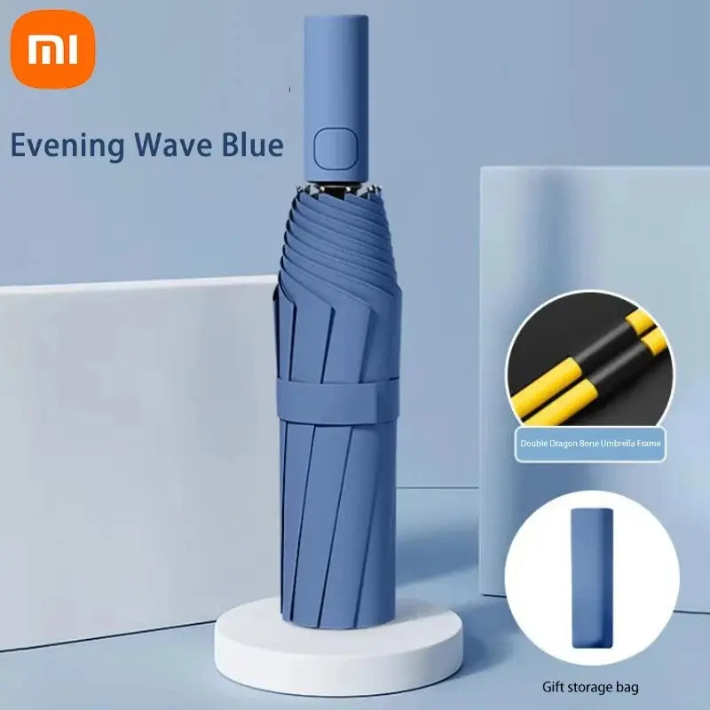 Xiaomi 24 Bone Folding Umbrella Fully Automatic Double Bone SPF 50 UV Protection Rain Resistance Strong Wind Resitance Umbrella Ai-TechWorld 