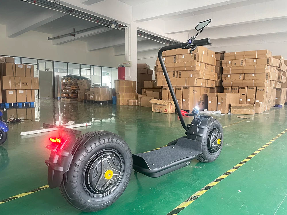 Qiaozhi Newest Design Big Two Wheels Fat Tyre Citycoco 1500W Max Disc Brake Electric Scooters Steel Frame Ai-TechWorld 