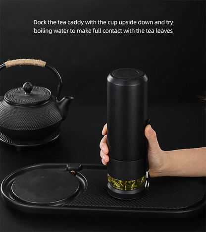 500ml Tea Infuser Vacuum Flask Stainless Steel Insulated Cup with Independent Tea Storage Handle Travel Mug Business Cup Gifts Ai-TechWorld 
