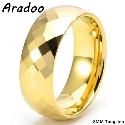 Tungsten Steel Ring Rhombus Luxury Simple Fashion Tungsten Ring Couples Ring Ai-TechWorld 
