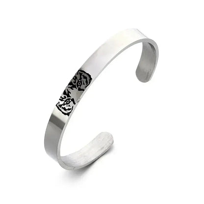 Retro Tibetan Six-Character Mantra Bracelet Scripture Lotus Opening Silver Plated Bracelet Twisted Line Men\\\'s Cuff Bracelet Ai-TechWorld 