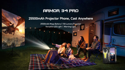 【World Premiere】Ulefone Armor 34 Pro 5G AI Rugged Phone 25500mAh Up to 32GB+512GB Built-in Projector 120Hz 6.95" NFC Smartphone Ai-TechWorld 