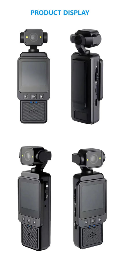 Xiaomi 8K Handheld Sports Camera 180 ° Rotating Mini Portable Anti-shake Camera HD Display WiFi Wearable Night Vision Camera Ai-TechWorld 