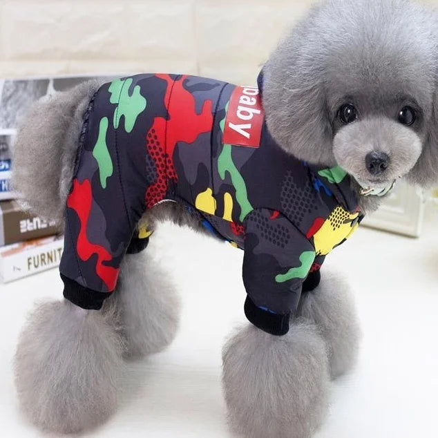 Thicken Warm Dog Jumpsuit Winter Pet Dogs Clothes for Chihuahua Coat Waterproof Hoodie Puppy Overalls Poodle Jacket Pet Apparel Ai-TechWorld 