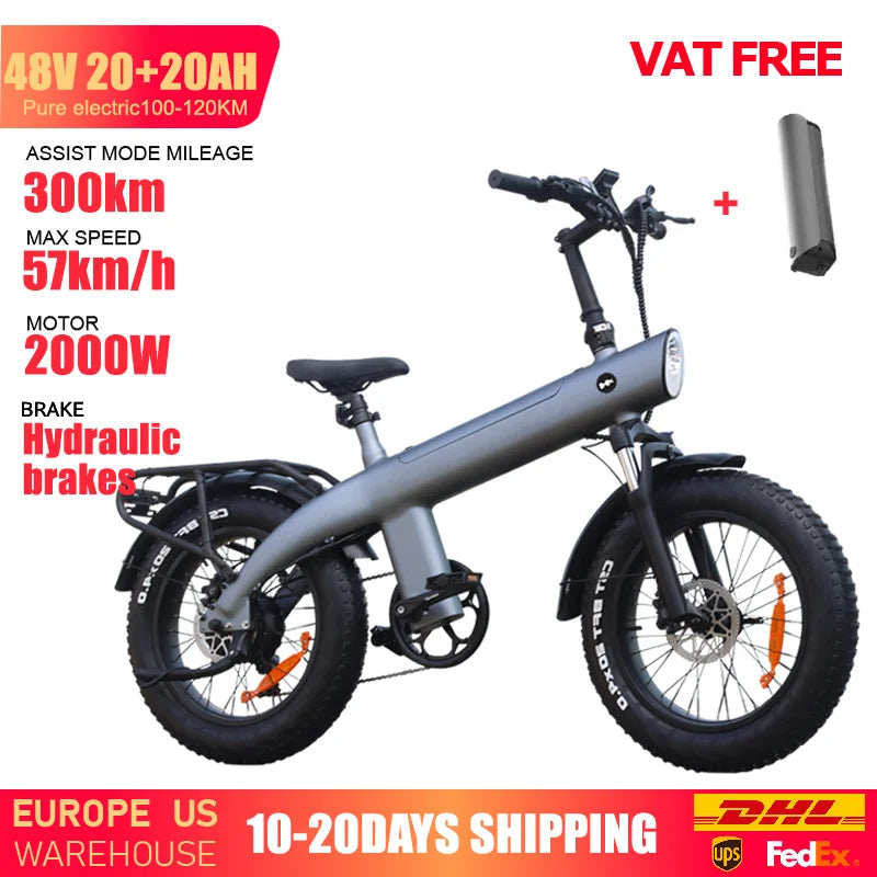 HUANCI Q3 Mountain Electric bicycle 2000W Adult electric bike 48V 20AH  City e bike Off-Road ebike Ai-TechWorld 